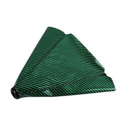 Brand New Universal Carbon Fiber Leather PVC Style Green Stitch Leather Gear Manual Shifter Shift Knob Boot