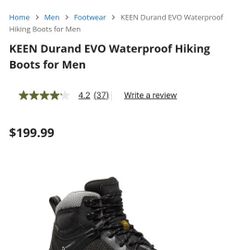 KEEN Durand EVO Waterproof Hiking Boots for Men
