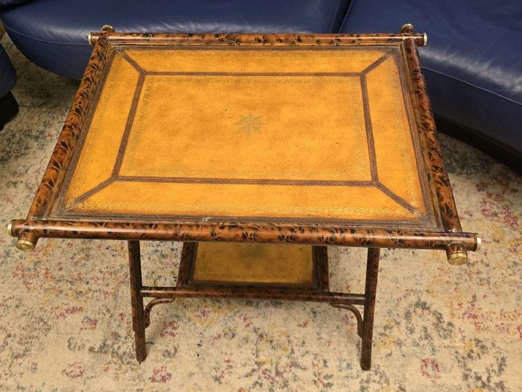Maitland And Smith Leather End Table