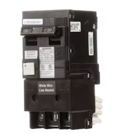 Siemens 2-Pole GFCI Breaker for pools, spas, fountains, construction applications