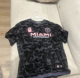 A Bathing Ape Inter Miami CF Camouflage Jersey Black Pink Gray MLS Soccer