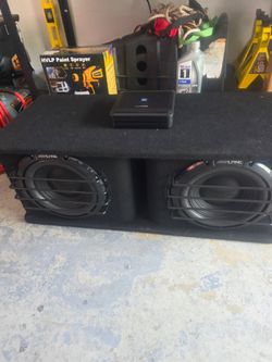 Alpine amp and speakers.