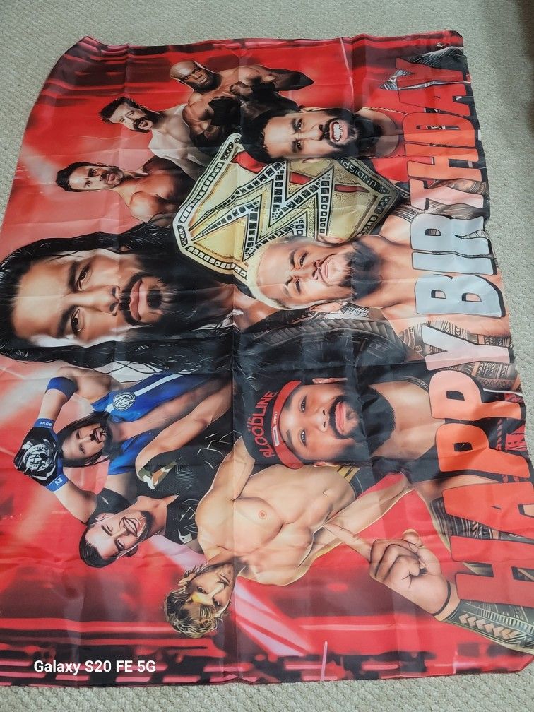 Wwe Birthday Banner 6 Ft X5 1/2 Ft