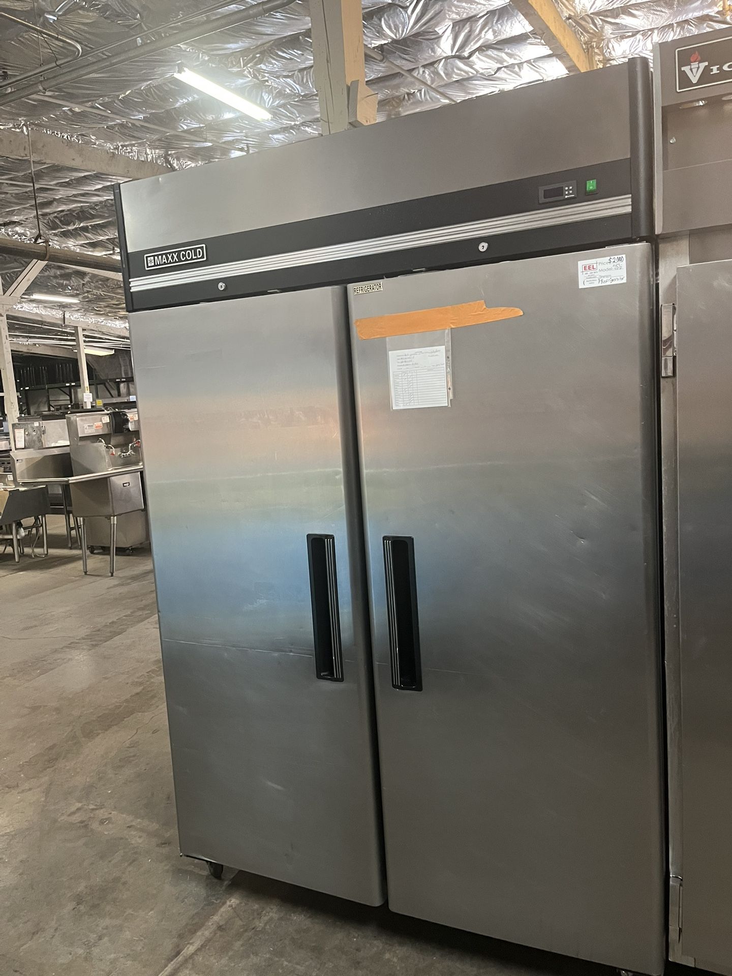 2 Door Stainless Steel Refrigerator