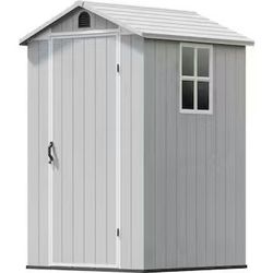 🔥SUMMER SALE🔥 Patiowell 4x 4FIt-it White Gable Resin Storage Shed 