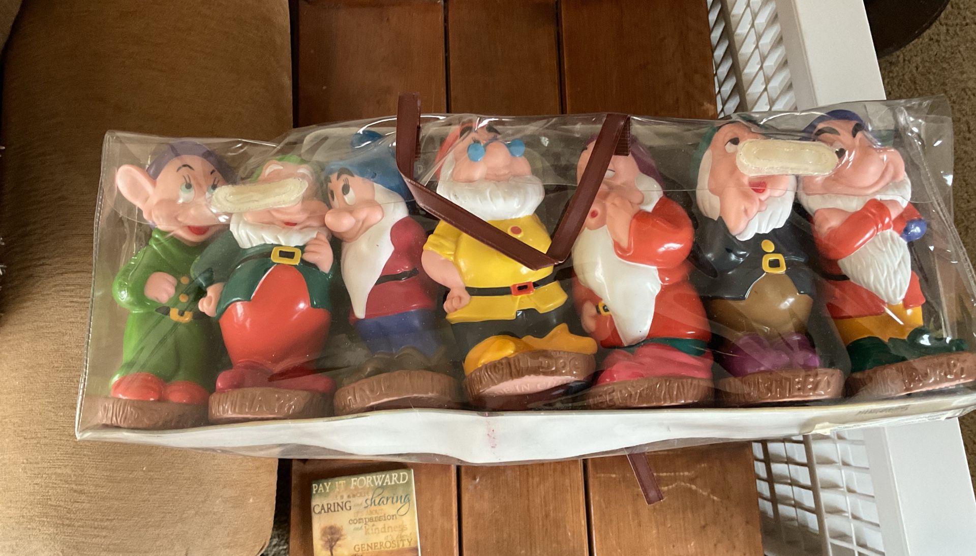 Vintage Disney Seven Dwarfs In Original Package. (Never Opened)
