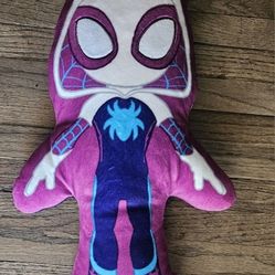 MARVEL SPIDEY AMAZING FRIENDS SOFT GHOST PILLOW PLUSH  DOLL TOY 15"INCHES PRE-OWNED 