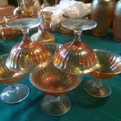 Carnival glass set