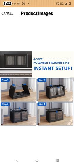 Stackable plastic storage bins with lids
