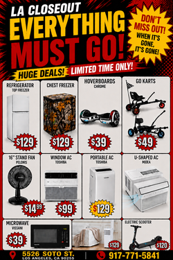 L..A . CLOSEOUT EVERYTHING MUST GO!