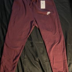 Burgundy Nike Joggers Size Medium
