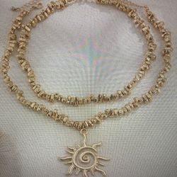 Fashionable eight-pointed star pendant necklace