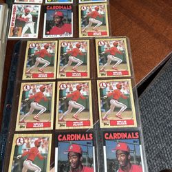 Willie McGee lotta 15 tops mint condition baseball cards.