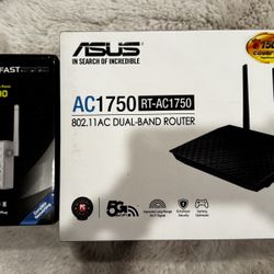 ASUS dual-band router AC1750 and range extender N300