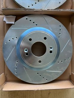Hyundai Genesis Coupe W/brembo Calipers - Front Drill Slot Rotors Ceramic Pads