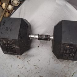 Brand New 95;Lb fit Secure Grip Hex Dumbbell 