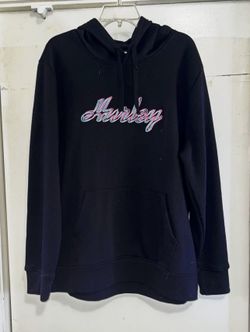 ***NO OFFERS*** NEW Men's Black HURLEY Logo Fleece HOODIE Size L