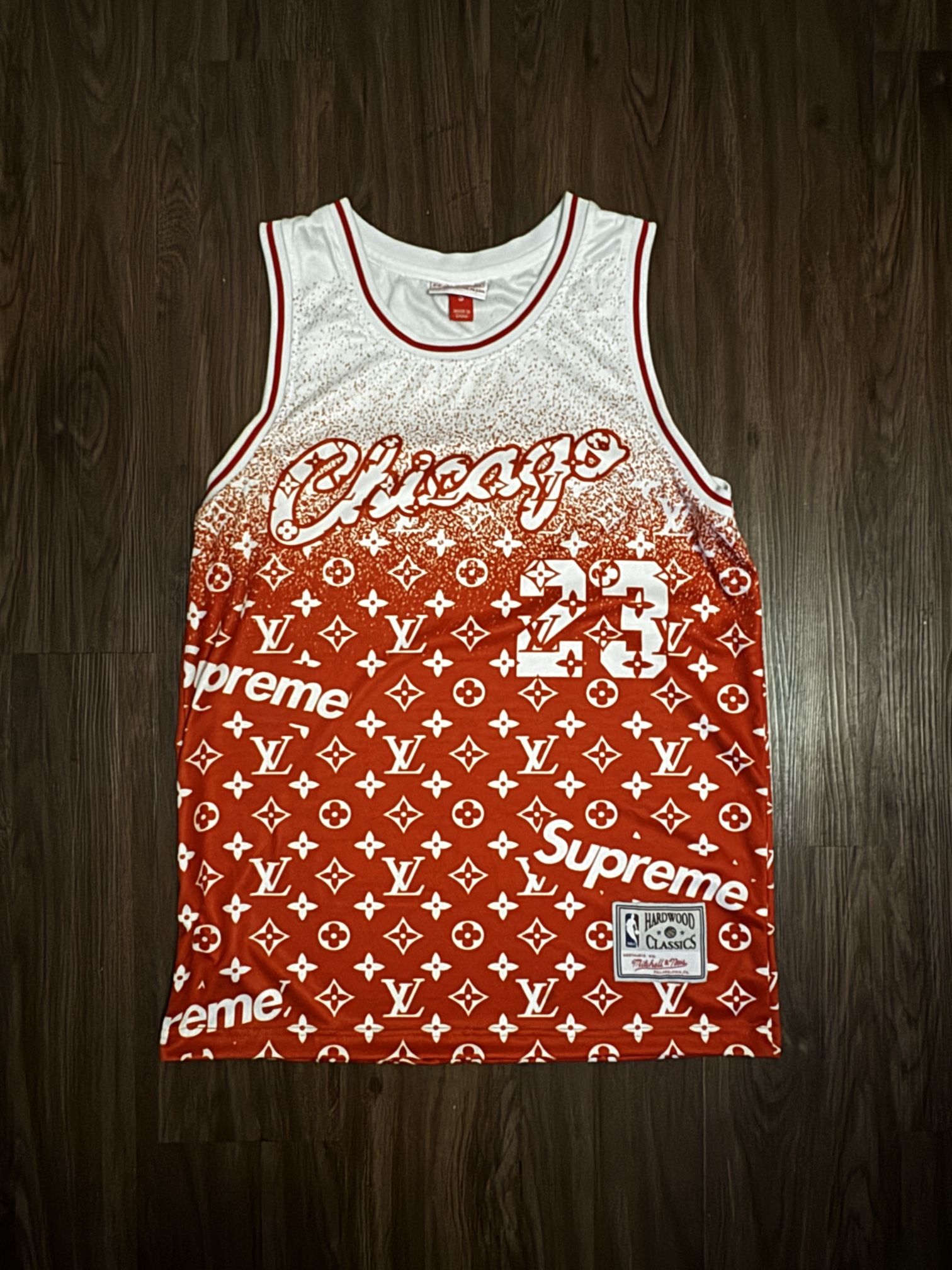Supreme X LV X Mitchell & Ness Chicaho Bulls Michael Jordan Jersey