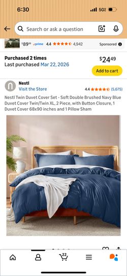 Nestl Twin Duvet Cover - NEW