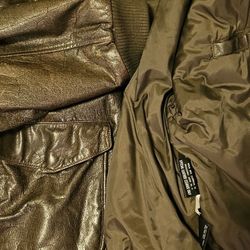 Vintage 90s Wilson's Adventure Bound Aviator Bomber Insulated Leather Jacket XL