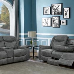 New Recliner Sofa And Loveseat With Power Recliners