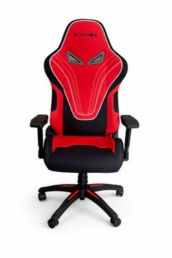 New KARNOX HERO Fabric Series Gaming Chair – Red/Black Adjustable Lumbar & Headrest Pillow Mouse Pad