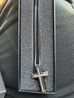 Men’s diamond accent cross pendant