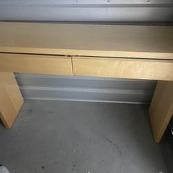 Custom Solid Wood Console Table w/ drawers