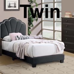 Twin Size Bed With Mattress Included Bed Frame With Led Light