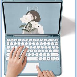 Keyboard Case for iPad Mini 7 (A17 Pro)/Mini 6-Touchpad Detachable Keyboard with Pencil Holder -Slim Leather Folio Smart Cover for iPad Mini 7th 2024 