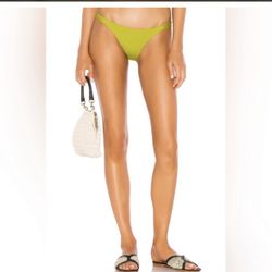 Vitamin A Swimwear Carmen Bikini Bottom in Yellow -6/Small - NWT New with Tags