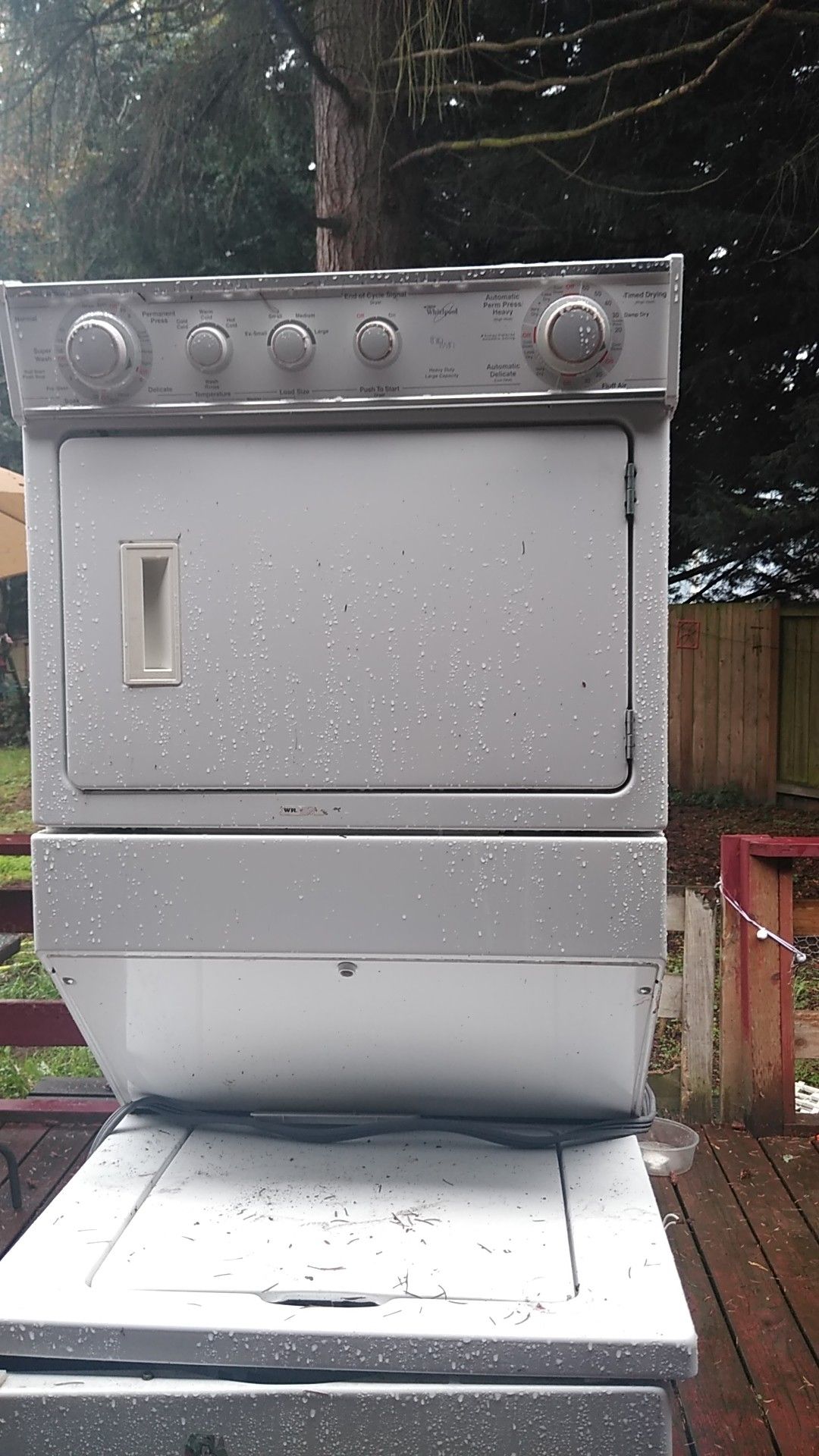 Free working or scrap metal stack washer dryer