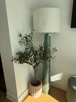 Turquoise floor lamp
