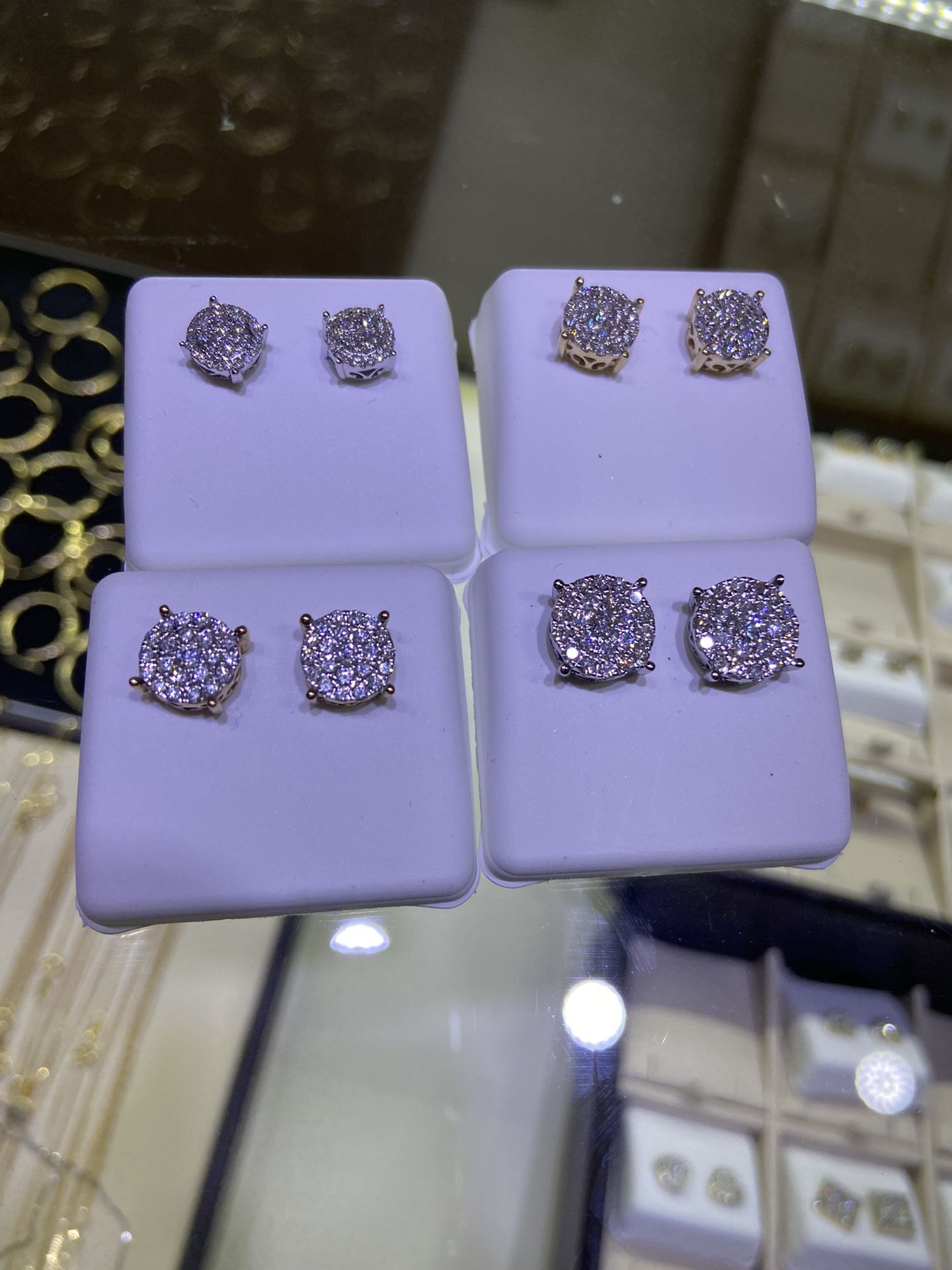 10k Gold Real Diamond Cindy Earrings For 50% Off!!