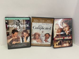 Lot of 3 DVDs – Music and Lyrics, It's Complicated, Tristan + Isolde