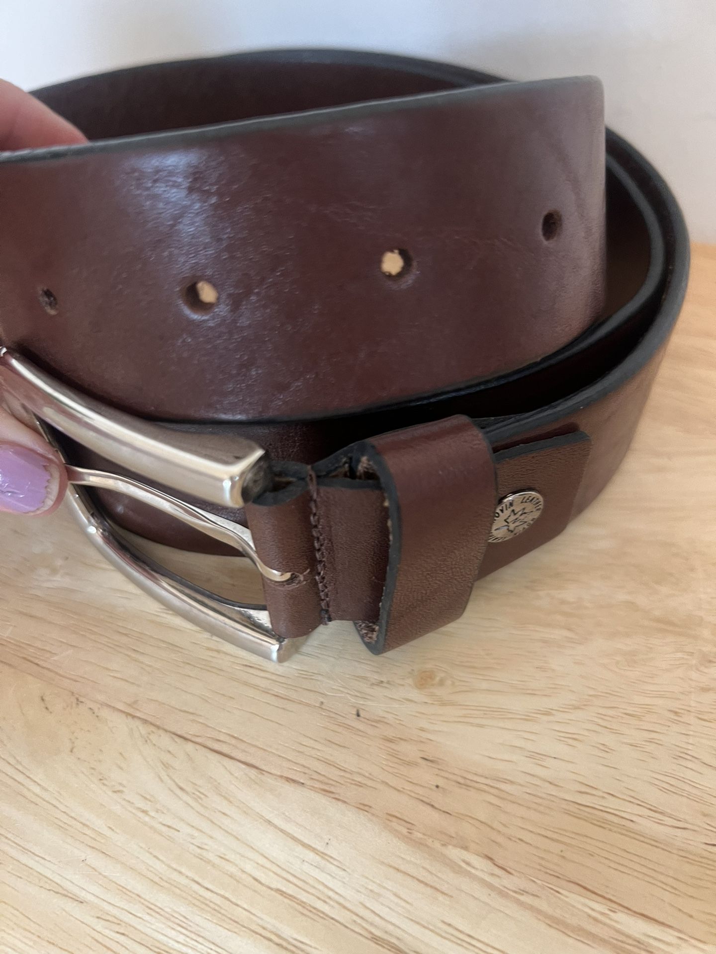 Novin leather brown leather belt