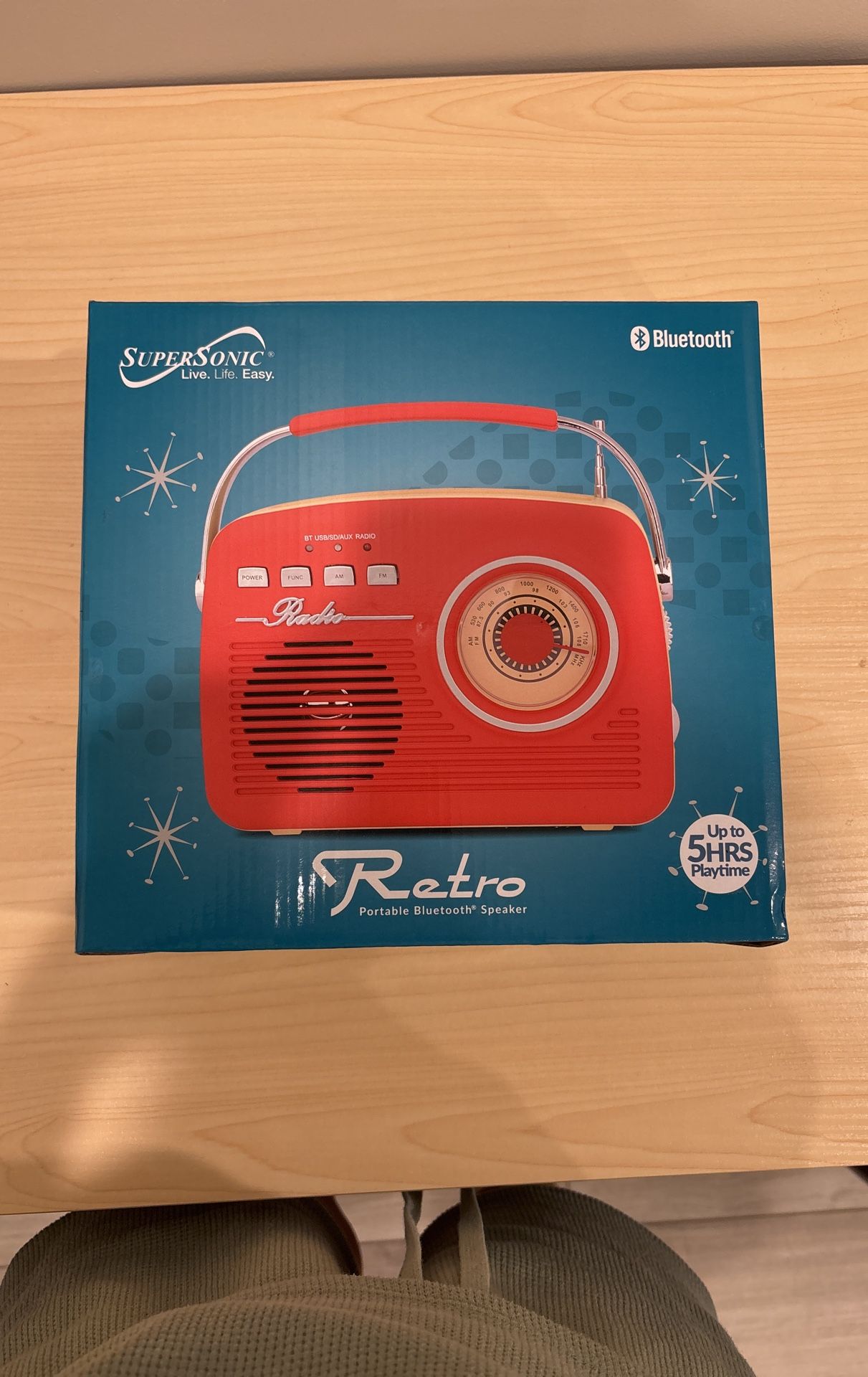 New In Box: Retro Portable Bluetooth Speaker