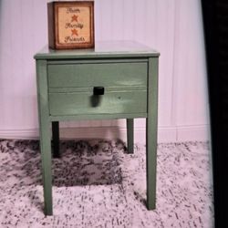 Refurbished Sage Green End Table