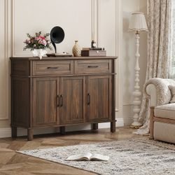 Buffet Cabinet Sideboard With Drawers, Shelves And Doors