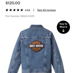 Harley-Davidson Women's Essential Bar & Shield Denim Jacket – Size Large