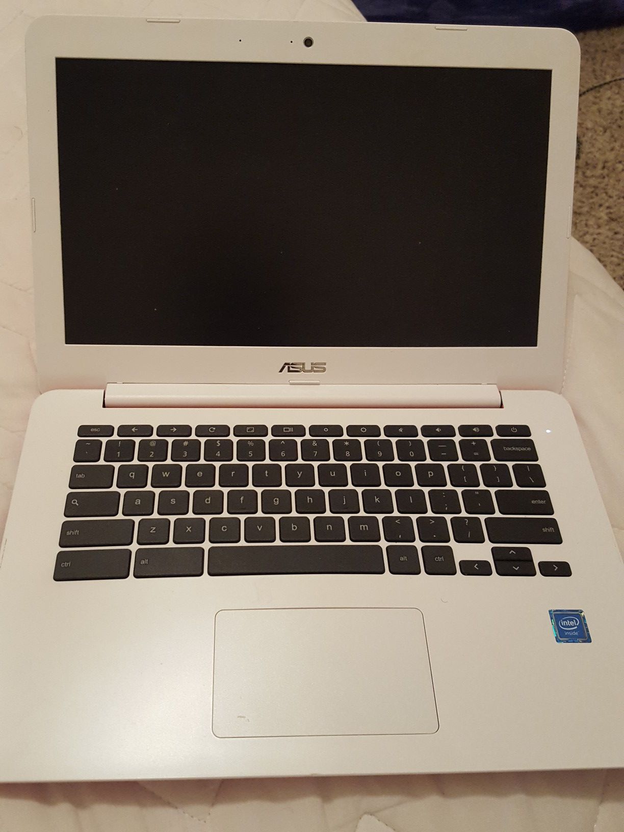 Asus300 red chrome book laptop