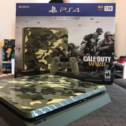 Camo PlayStation 4 Slim 1-TB For Sale!!! Excellent Condition! $220 Or Best Offer 
