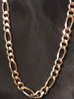 14k solid gold beautiful fígaro chain