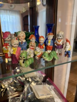 Mid-Century Miniature Porcelain Bisque Figurines