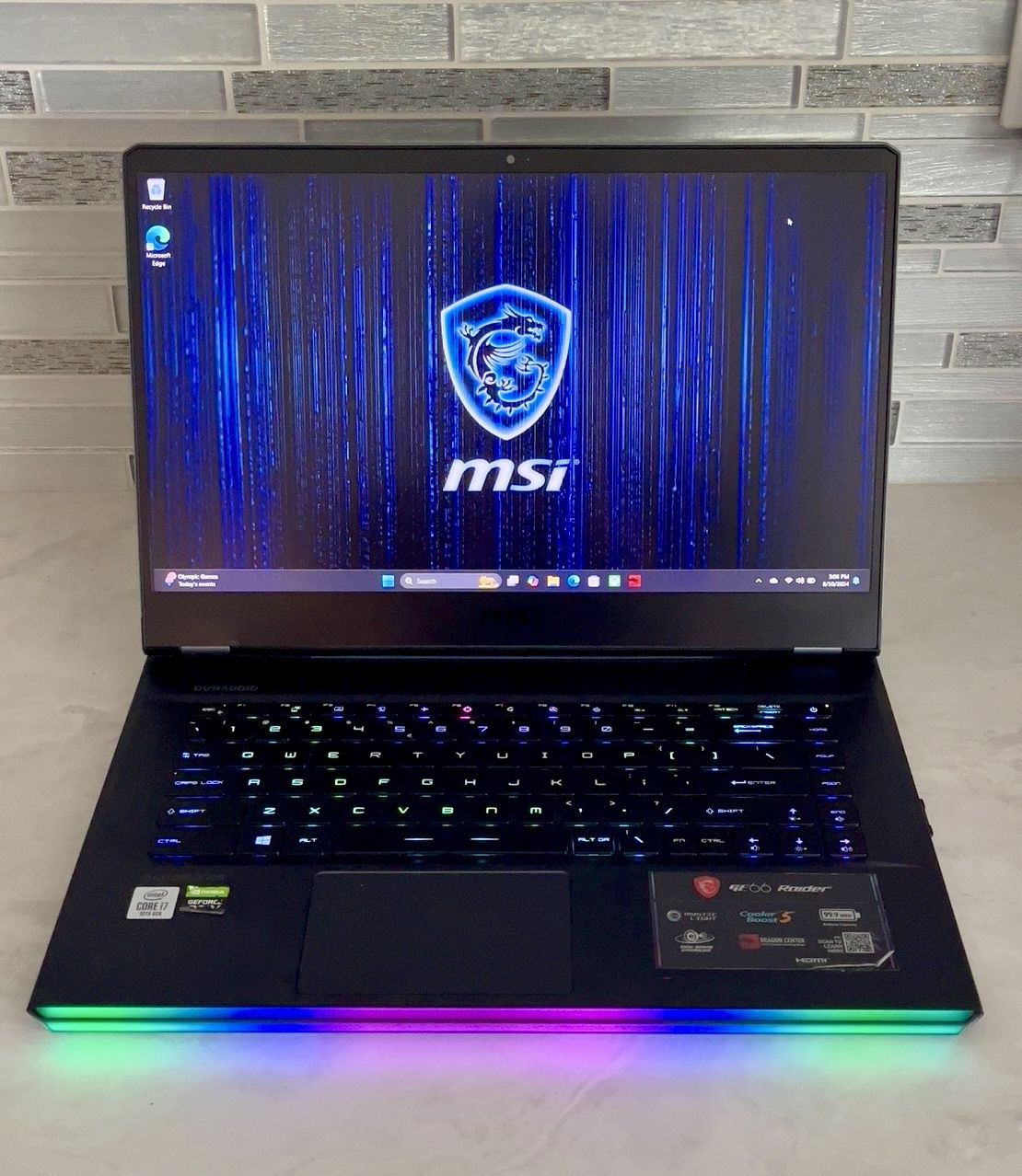 MSI GE66 Raider Gaming Laptop 🎉 240Hz, RTX 2070, 64GB RAM, 1TB SSD‼️Retails $2,000 🎉 INCLUDES FREE LAPTOP BAG