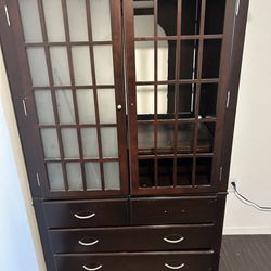 Solid wood Antique Armoire- Great For Restoring 
