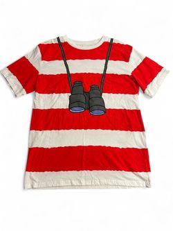 Where’s Waldo? Red and White Striped Binoculars Graphic Tee