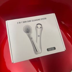 New Electric Facial Cleansing Brush – Dual Speed, Waterproof, Silicone – White