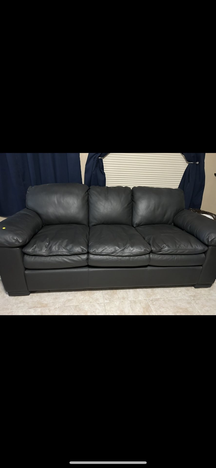 Like New Lather Couch Set