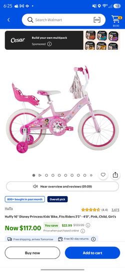 Huffy 16" Disney Princess Kids' Bike